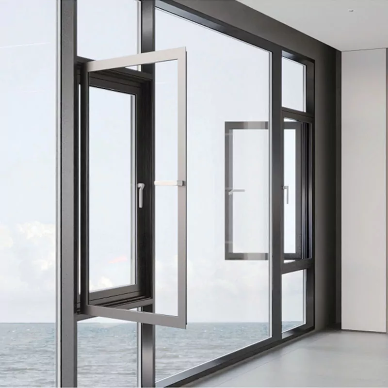 Tingkap casement aluminium melengkung