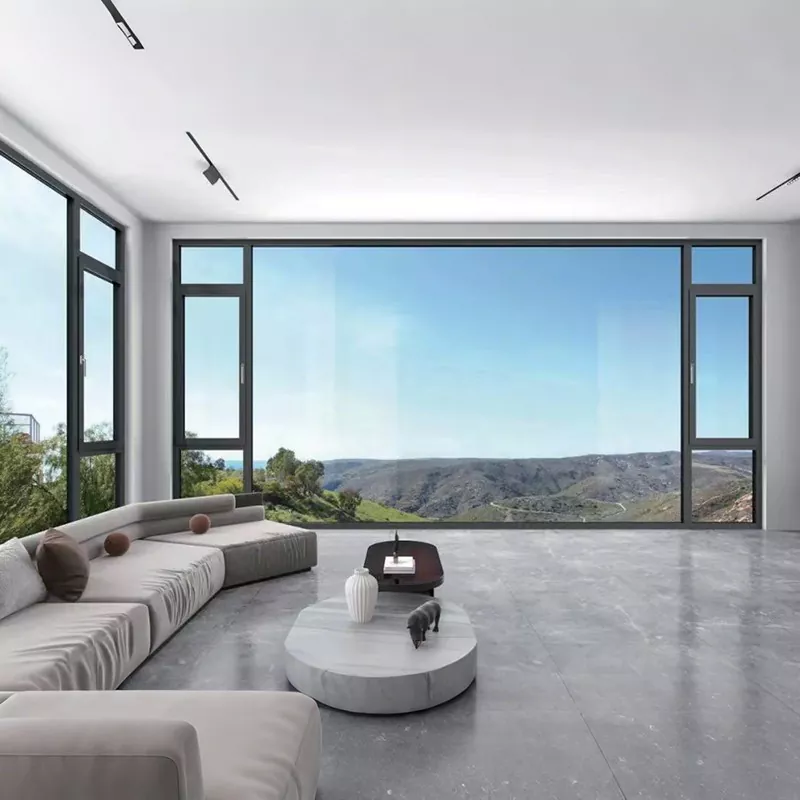 Tenaga Tenaga Berkilat Aluminium Glazed Flush Casement Window