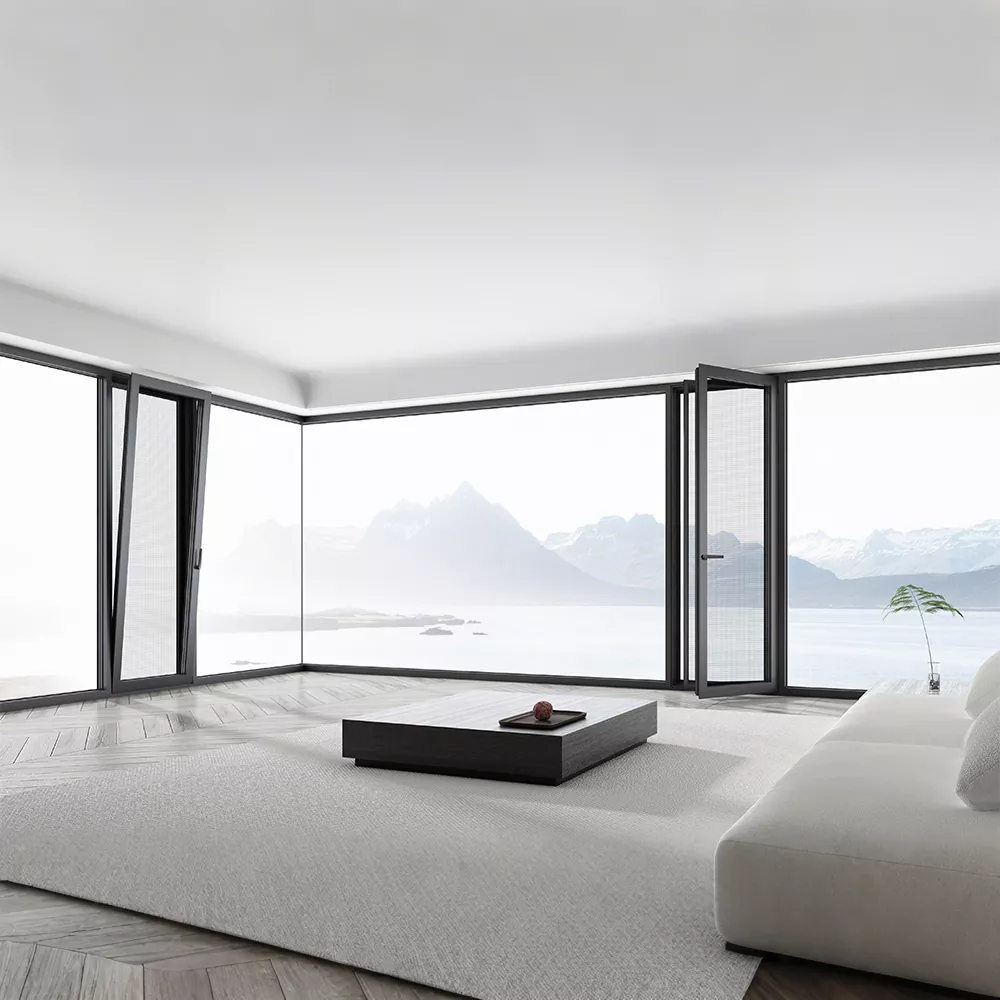 Tetingkap terbuka dan dalaman terbalik secara dalaman